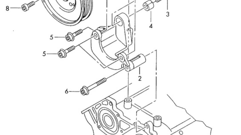 Fulie pompa servodirectie Audi A4 8E 2002 2003 2.4 BDV OEM 078145255H