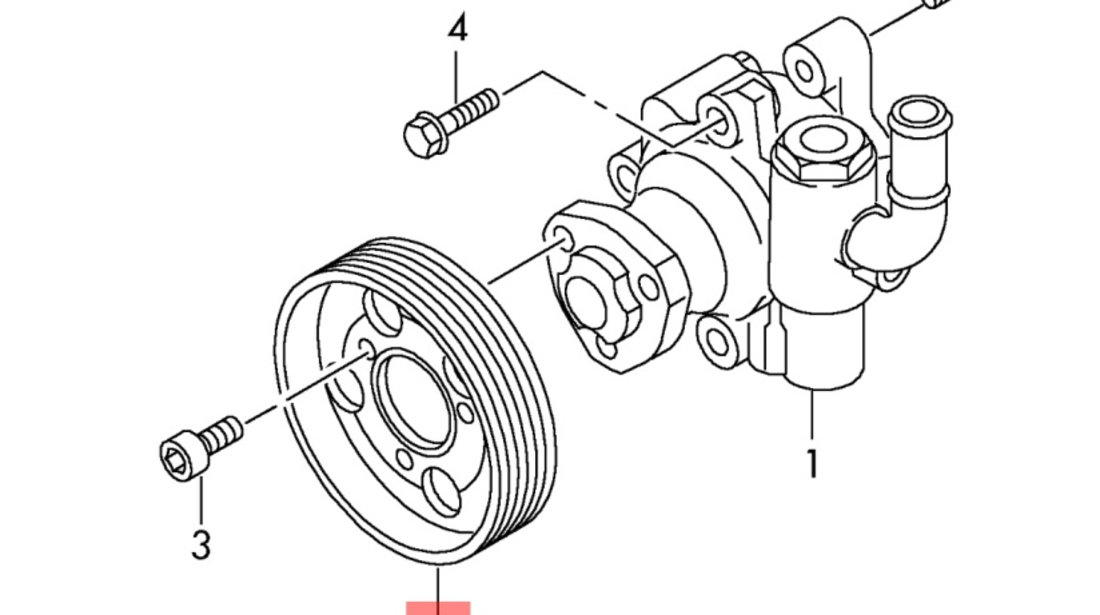 Fulie pompa servodirectie Volkswagen Amarok 2.0 tdi 2015 2016 OEM 06H145255F