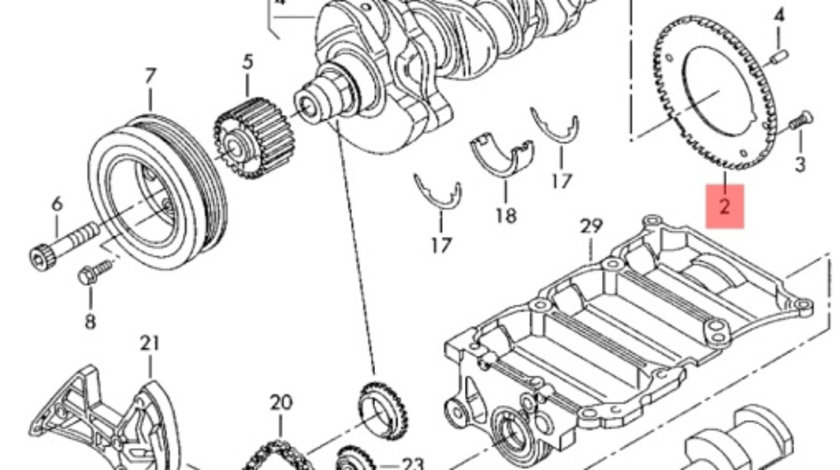 Fulie senzor impulsuri arbore VW POLO 9N 1.4 TDI BNV 2007 OEM 045105189A