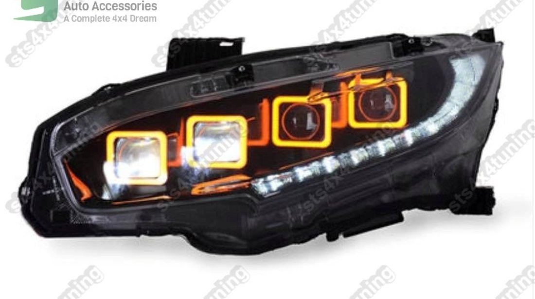 FULL LED DAYLINE FARURI CU LED SEMNALIZARE HONDA CIVIC 2016-2019 [V3]