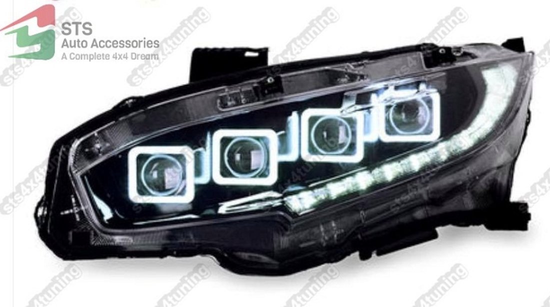 FULL LED DAYLINE FARURI CU LED SEMNALIZARE HONDA CIVIC 2016-2019 [V3]