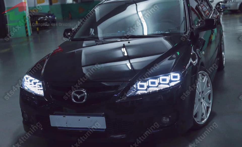 FULL LED DAYLINE FARURI CU LED SEMNALIZARE MAZDA 6 2002-2008 [BGT LOOK]