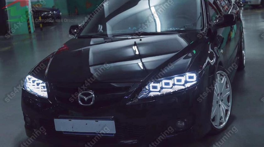 FULL LED DAYLINE FARURI CU LED SEMNALIZARE MAZDA 6 2002-2008 [BGT LOOK]