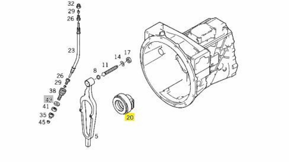 Furca ambreiaj Mercedes Atego MERCEDES OE A0002540025