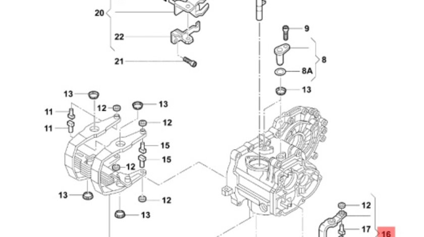 Furca selectoare trepte cutie Volkswagen Caddy (2KB) Monovolum 2013 1.6 TDI OEM 0A4311562A