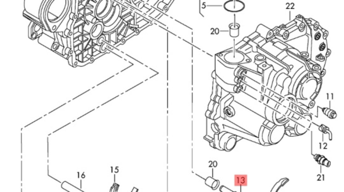 Furca selector trepte 3/4 Volkswagen Golf 6 (AJ5) Variant 2010 2.0 TDI OEM 02M311559L