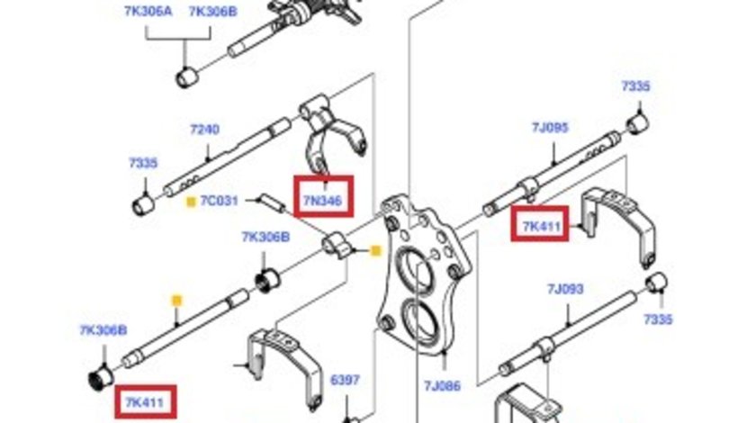 Furca viteza 1,2,3,4,5,6,R - cutie viteze manuala Ford Transit MT82 2006-2014, 6 trepte