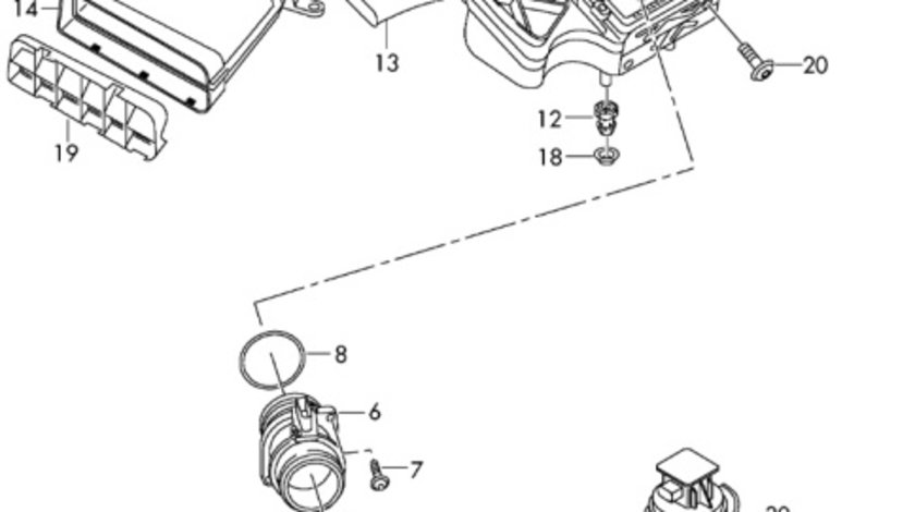 Furtun admisie turbo Audi A4 B8 (8K) Avant 2011 2.0 TDI OEM 03G129629E