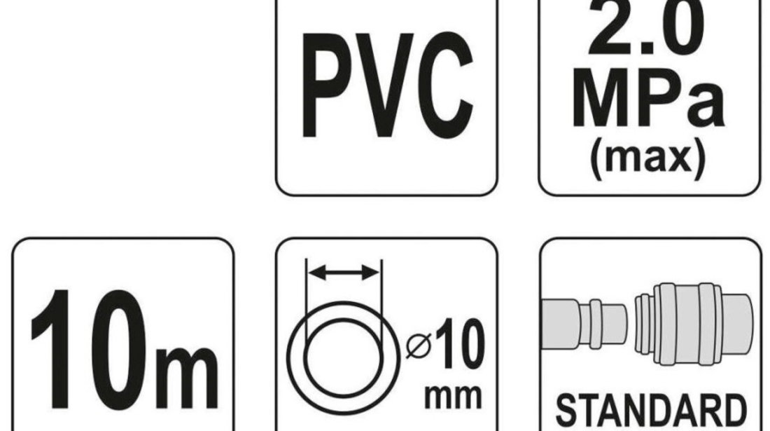 Furtun Aer 10 mm x 10 m 2 mpa Yato YT-24224