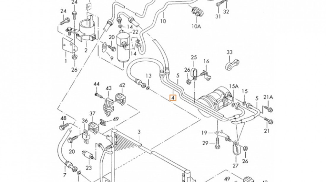 Furtun Aer Conditionat Am Audi A6 C5 1997-2005 8D0260701H