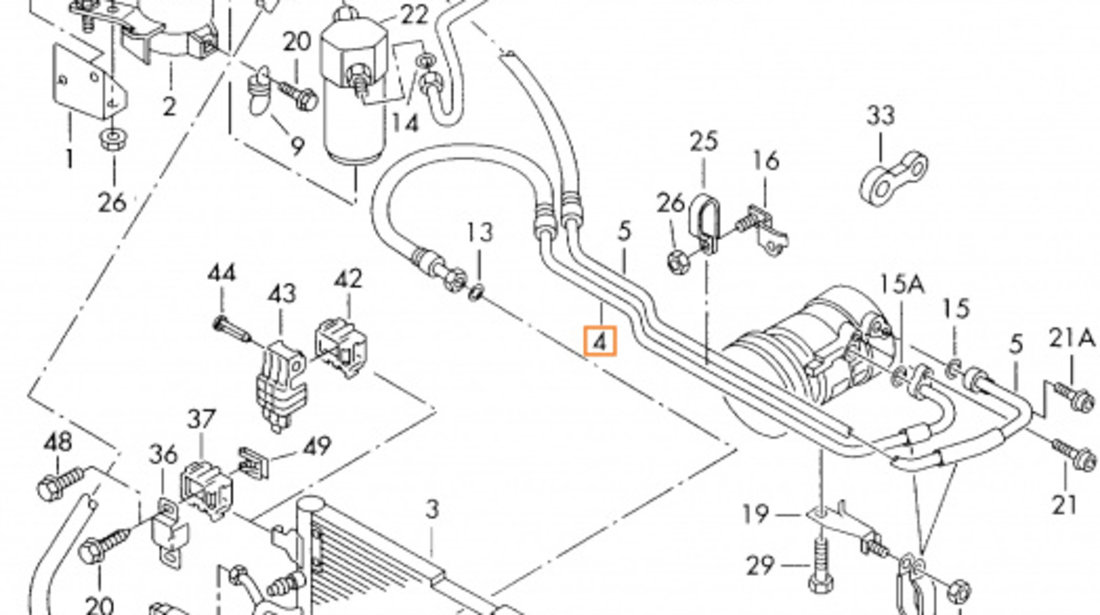 Furtun Aer Conditionat Am Audi A6 C5 1997-2005 8D0260701H