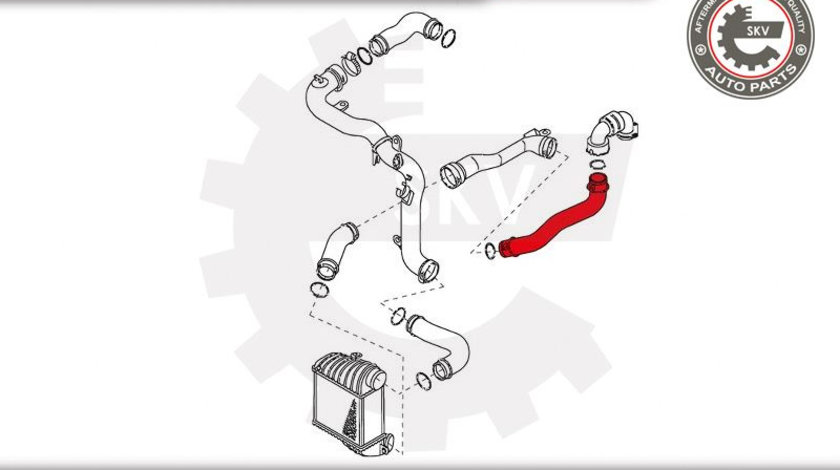 Furtun aer supraalimentare ; AUDI A3 SEAT Leon Toledo II VW Bora Golf IV ; 1J0145828R