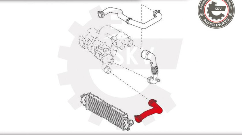 Furtun aer supraalimentare ; OPEL Vivaro 1.9 DTi RENAULT Trafic 1.9 DCi NISSAN Primastar 1.9 DCi ; 91167044