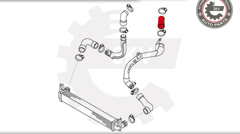 Furtun aer supraalimentare ; SEAT Ibiza IV SKODA Fabia II Roomster VW Polo ; 6R0145828D