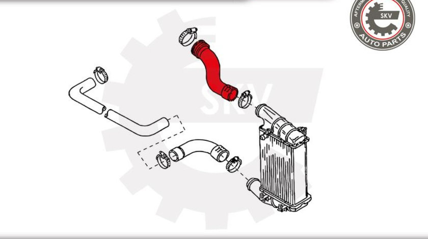 Furtun aer supraalimentare ; SKODA Superb VW Passat B3 B6 ; 3B0145834AA