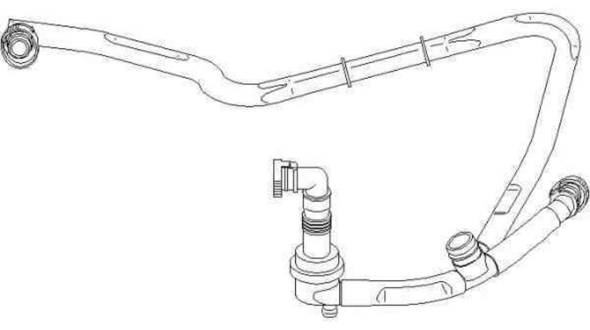 Furtun aerisire chiulasa AUDI A4 8D2 B5 TOPRAN 111 303