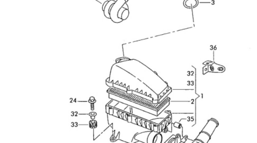 Furtun alimentare aer OEM 6K0129684F