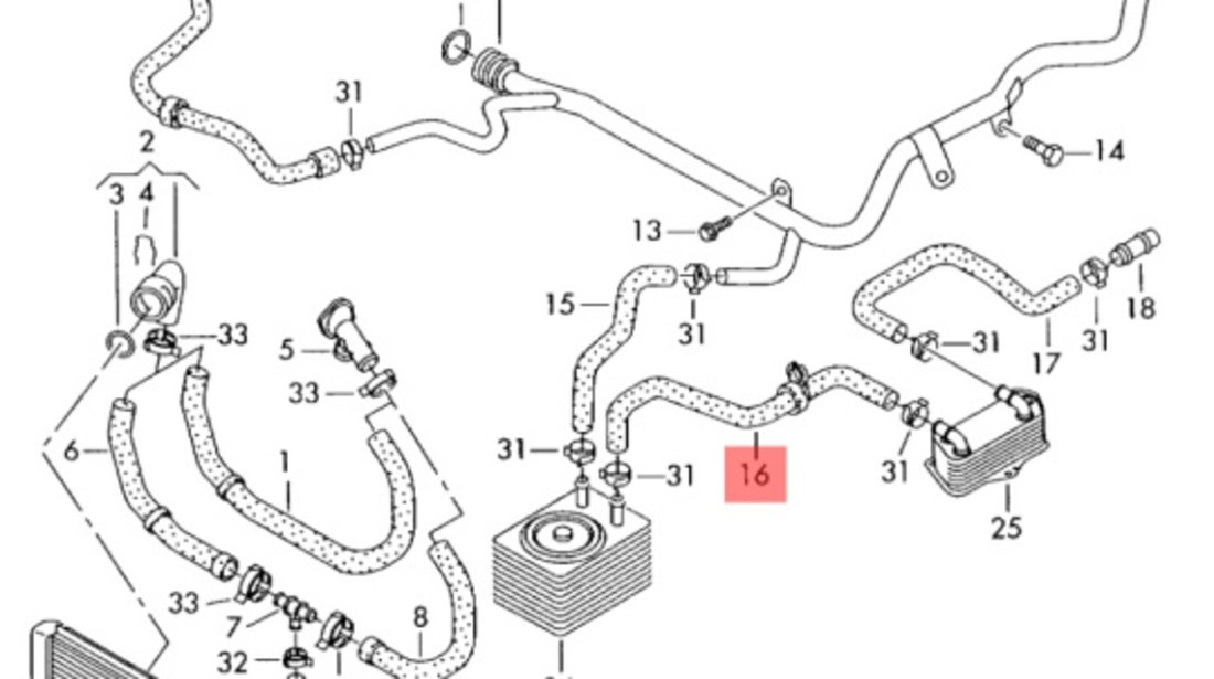 Furtun apa 2.0 TDI (E4) Seat Leon 1P DSG 103 kw BKD 2007 2008 OEM 1K0122058E