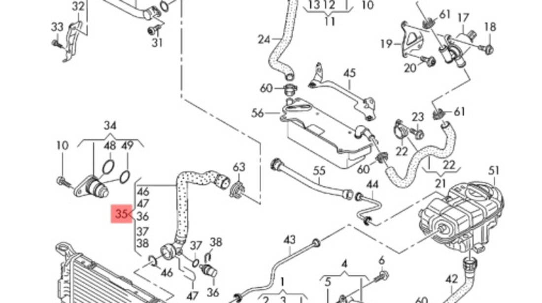 Furtun apa Audi A4 (2007-2011) [8K2, B8] 3.0 TDI 4G0121049L OEM 4G0121049L