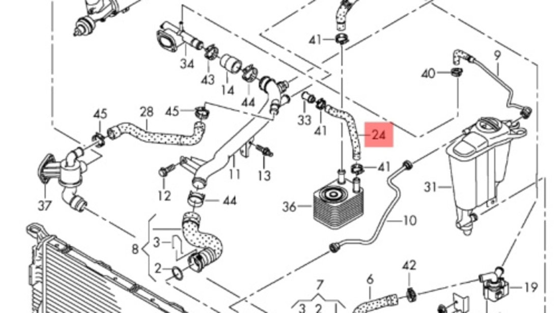 Furtun apa Audi A4 B8 2.0 TDI CAG 103 KW OEM 03G121096