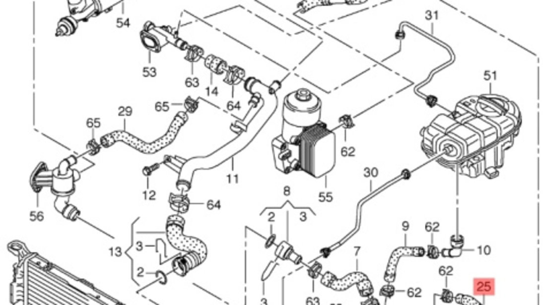 Furtun apa Audi A6 4G (C7) sedan 2013 2.0 TDI OEM 4G0121448BA