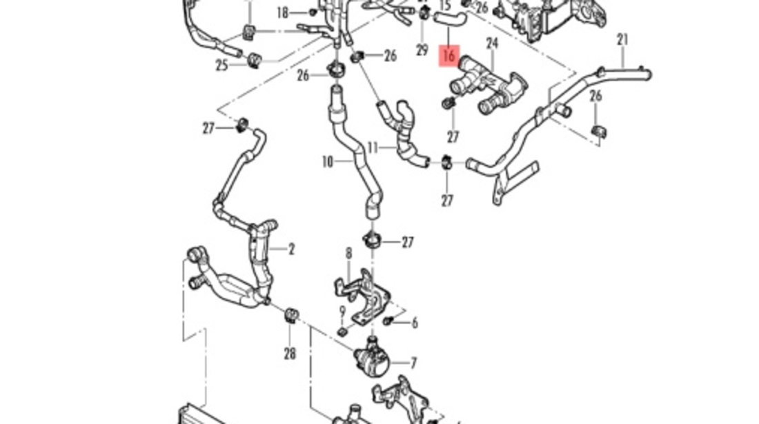 Furtun apa Golf MK7 1.6 TDI Diesel VAG OEM 04L121058AC