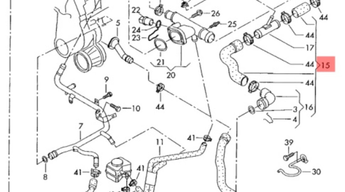 Furtun apa Seat Cordoba (6L2) Berlina 2003 1.9 SDI OEM 6Q0122101AK