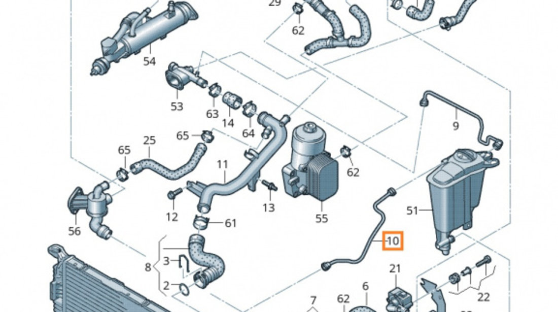 Furtun Apa Vas Expansiune - Radiator Apa Oe Audi A5 8T3 2012-2016 8K0121081BJ