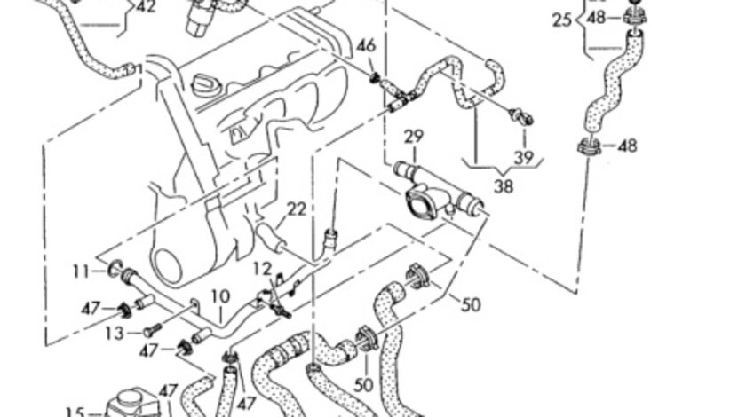 Furtun apa Volkswagen Touran (1T) Monovolum 2006 1.9 TDI OEM 1K0122101AC