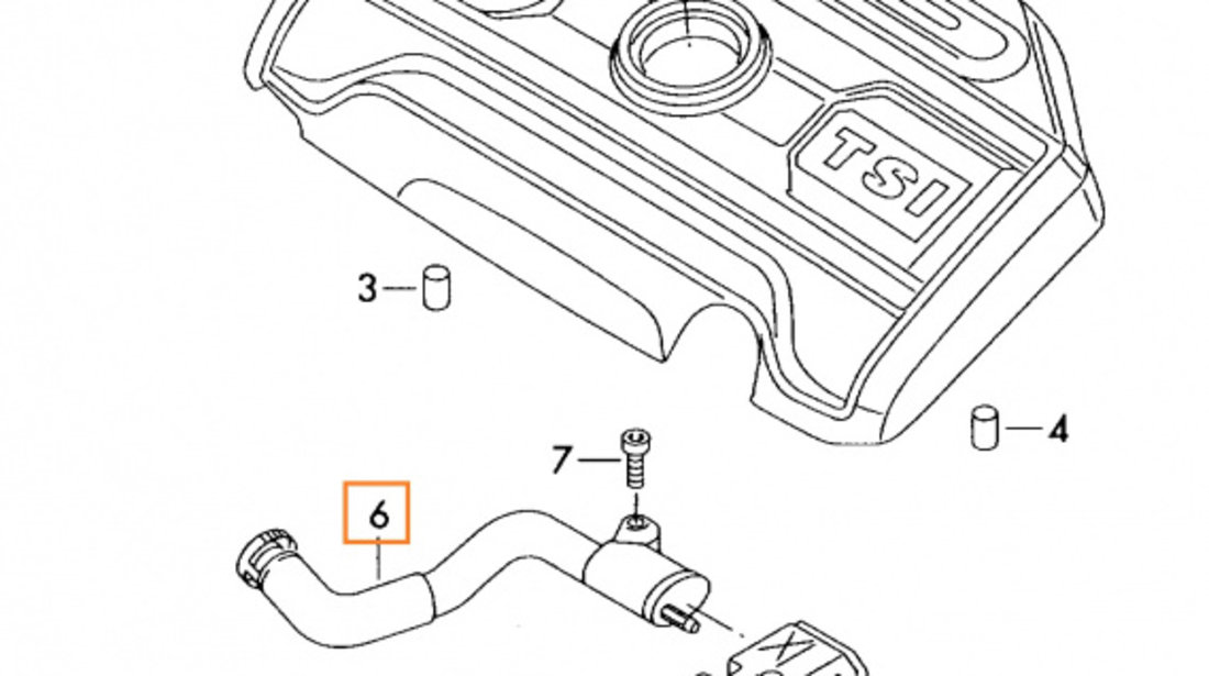 Furtun Epurator Gaze Am Vag Audi Q3 2011→ 06J103213E