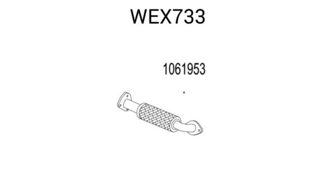 Furtun flexibil, sistem de esapament FORD TOURNEO CONNECT (2002 - 2016) QWP WEX733 piesa NOUA