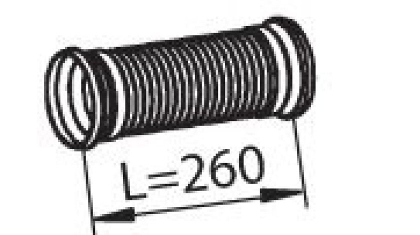 Furtun flexibil, sistem de esapament MERCEDES VARIO autobasculanta (1996 - 2016) DINEX 54209 piesa NOUA