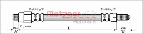 Furtun frana ALFA ROMEO SPIDER (115) (1971 - 1993) METZGER 4113239 piesa NOUA