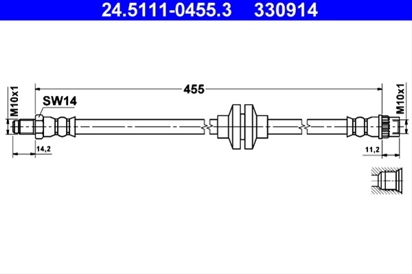 Furtun Frana Ate Renault 24.5111-0455.3