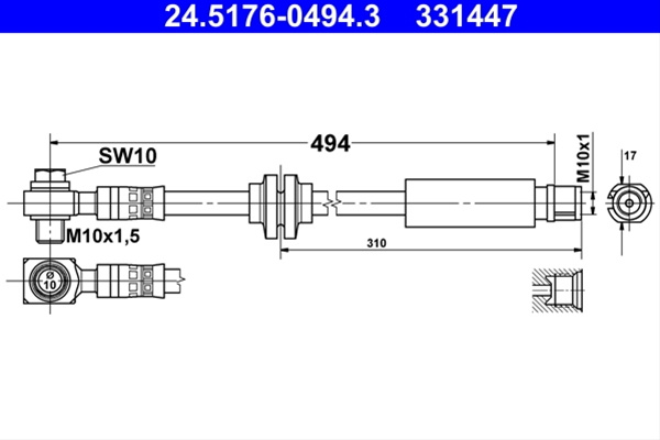 Furtun Frana Ate Saab 24.5176-0494.3