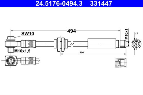 Furtun Frana Ate Saab 24.5176-0494.3