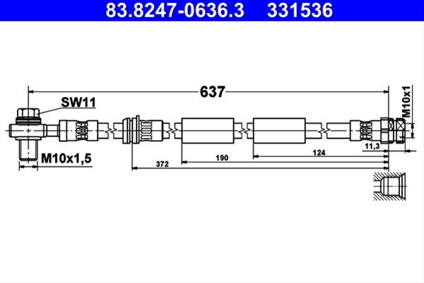 Furtun Frana Ate Skoda 83.8247-0636.3