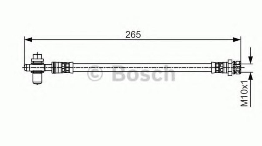 Furtun frana AUDI A1 (8X1, 8XK, 8XF) (2010 - 2016) BOSCH 1 987 481 518 piesa NOUA