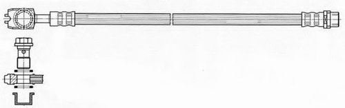 Furtun frana AUDI A4 (8E2, B6) (2000 - 2004) FERODO FHY2547 piesa NOUA