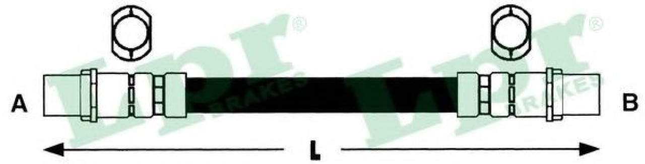 Furtun frana AUDI A4 (8E2, B6) (2000 - 2004) LPR 6T47951 piesa NOUA