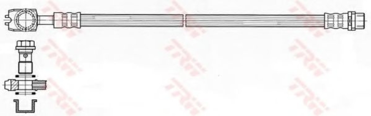 Furtun frana AUDI A4 (8E2, B6) (2000 - 2004) TRW PHD484 piesa NOUA