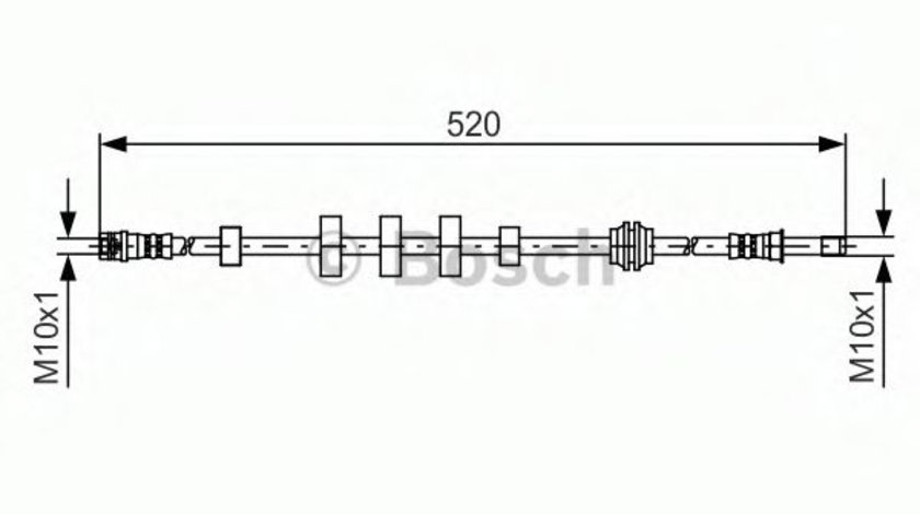 Furtun frana AUDI A4 Allroad (8KH, B8) (2009 - 2016) BOSCH 1 987 481 431 piesa NOUA