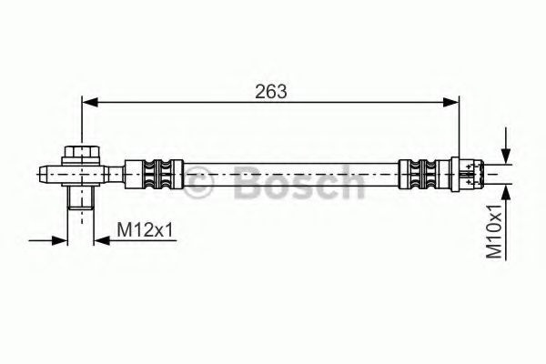 Furtun frana AUDI A4 Avant (8ED, B7) (2004 - 2008) BOSCH 1 987 476 944 piesa NOUA