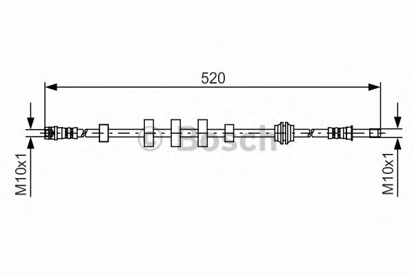 Furtun frana AUDI A4 Avant (8K5, B8) (2007 - 2015) BOSCH 1 987 481 431 piesa NOUA