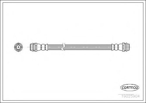 Furtun frana AUDI A4 Cabriolet (8H7, B6, 8HE, B7) (2002 - 2009) CORTECO 19025904 piesa NOUA