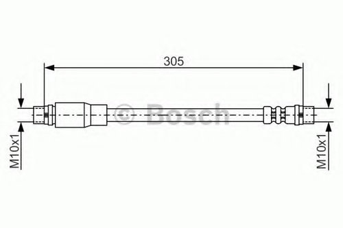 Furtun frana AUDI A4 Cabriolet (8H7, B6, 8HE, B7) (2002 - 2009) BOSCH 1 987 476 171 piesa NOUA