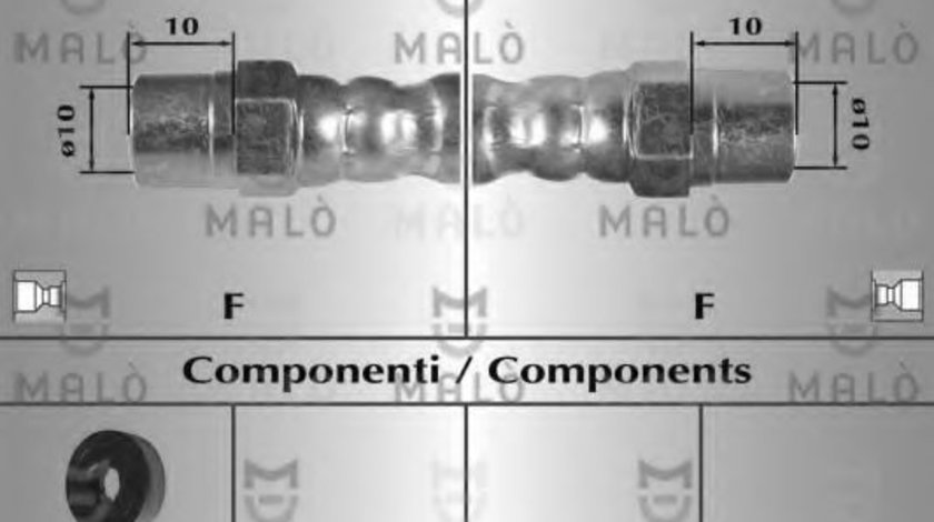 Furtun frana AUDI A6 (4A, C4) (1994 - 1997) MALO 8227 piesa NOUA