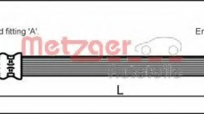 Furtun frana AUDI A6 (4A, C4) (1994 - 1997) METZGER 4114744 piesa NOUA