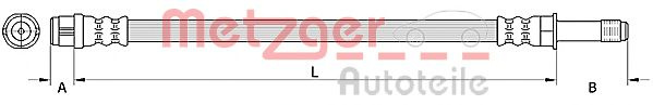 Furtun frana AUDI A6 (4G2, C7, 4GC) (2010 - 2016) METZGER 4110886 piesa NOUA