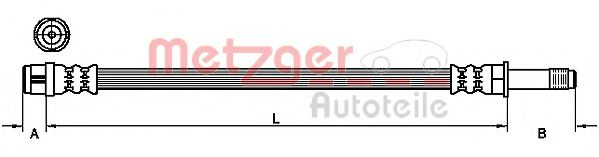 Furtun frana AUDI A6 (4G2, C7, 4GC) (2010 - 2016) METZGER 4110885 piesa NOUA